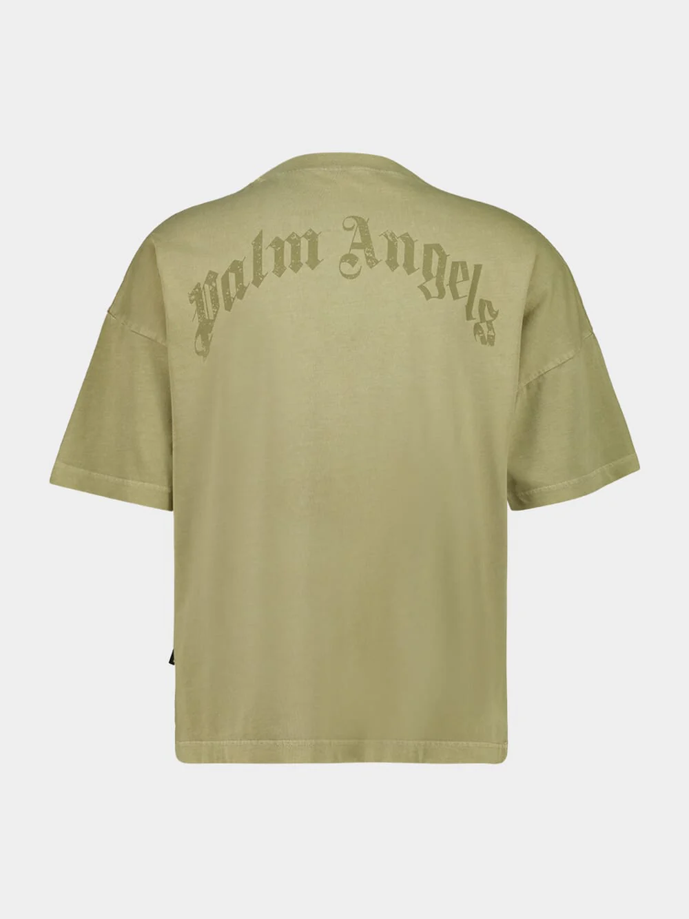Army Green Loose Fit T-Shirt with Back Logo - Image 2