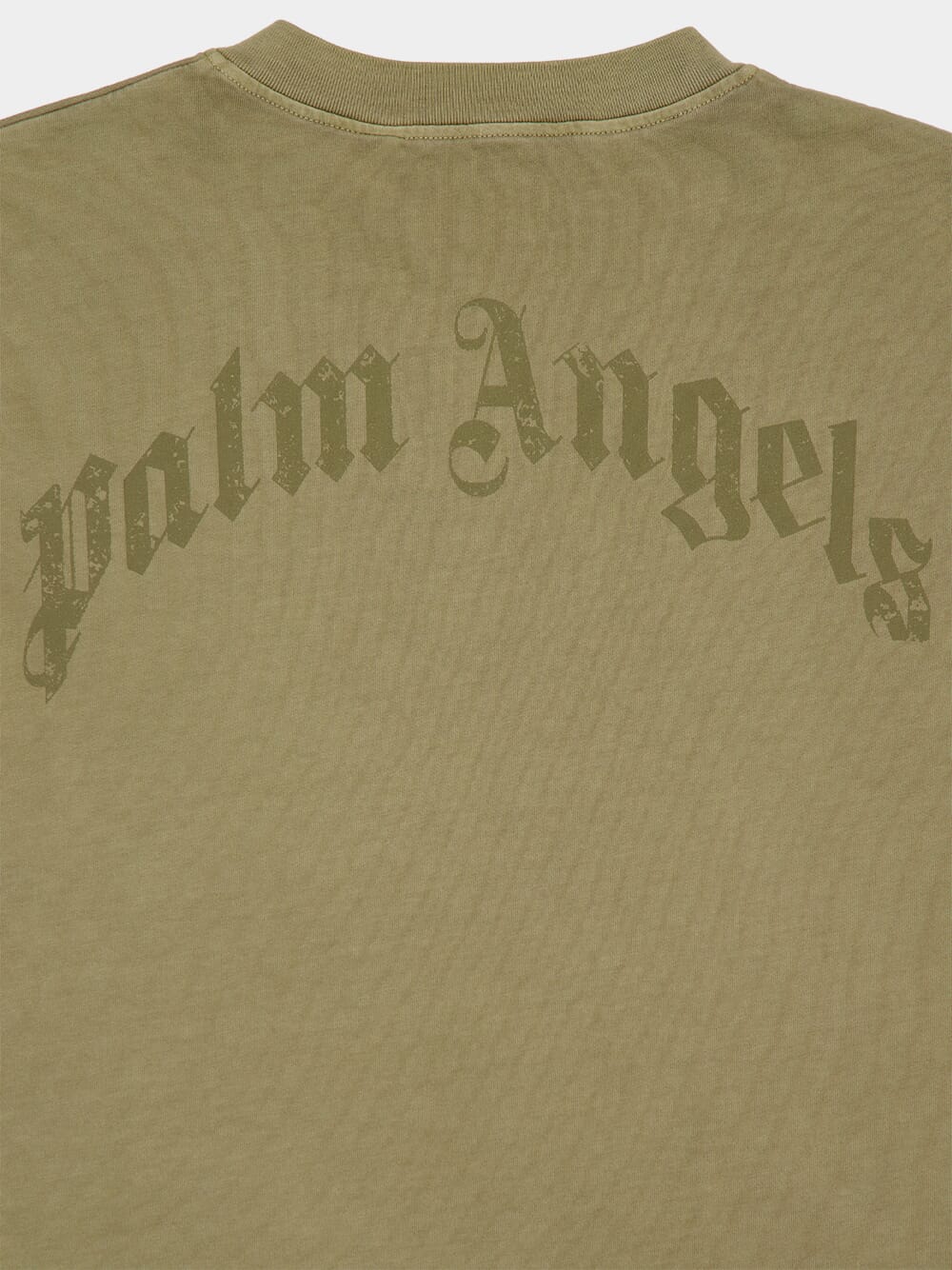 Army Green Loose Fit T-Shirt with Back Logo - Image 4