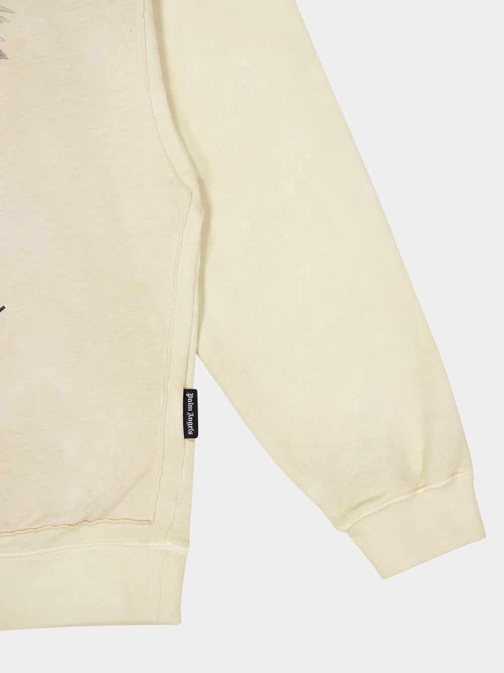 Beige Crystal Pin-Up Cotton Sweatshirt - Image 4