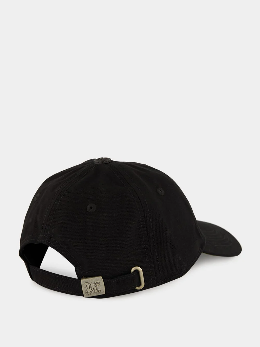 Black Cap with Tonal Curved Logo Embroidery - Image 2