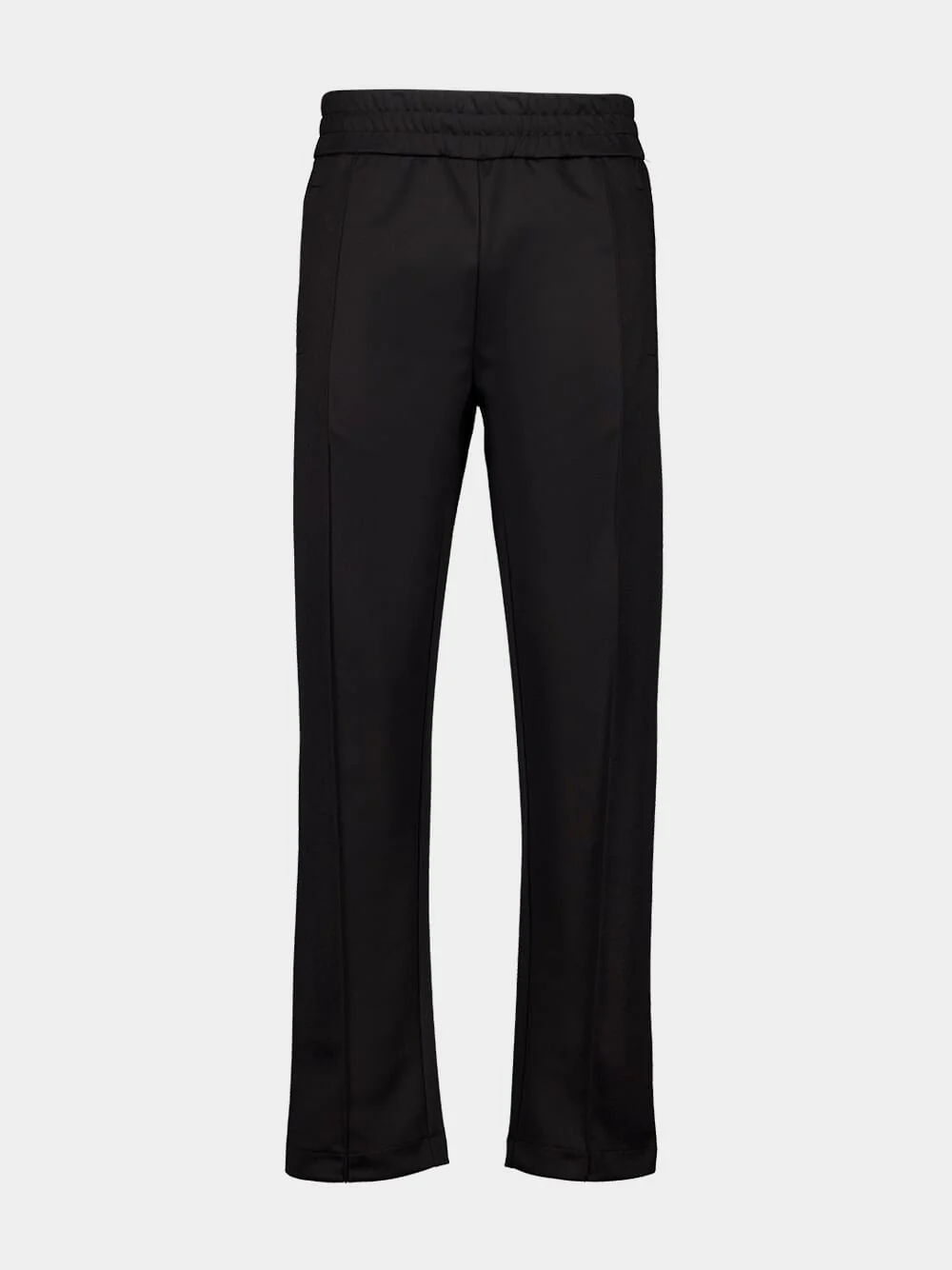 Black Curved Logo Track Pants