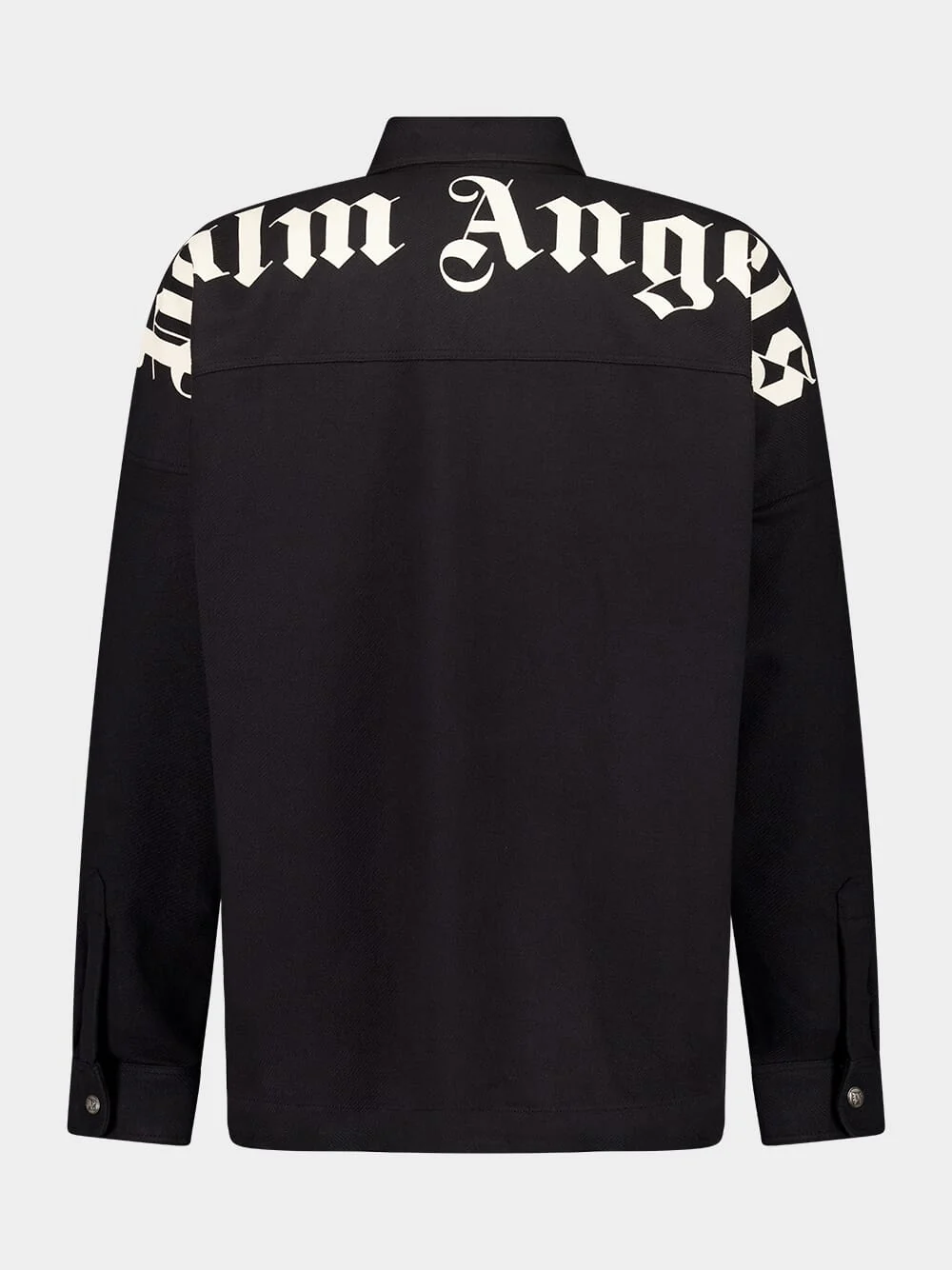 Black Logo Printed Cotton Shirt - Image 2