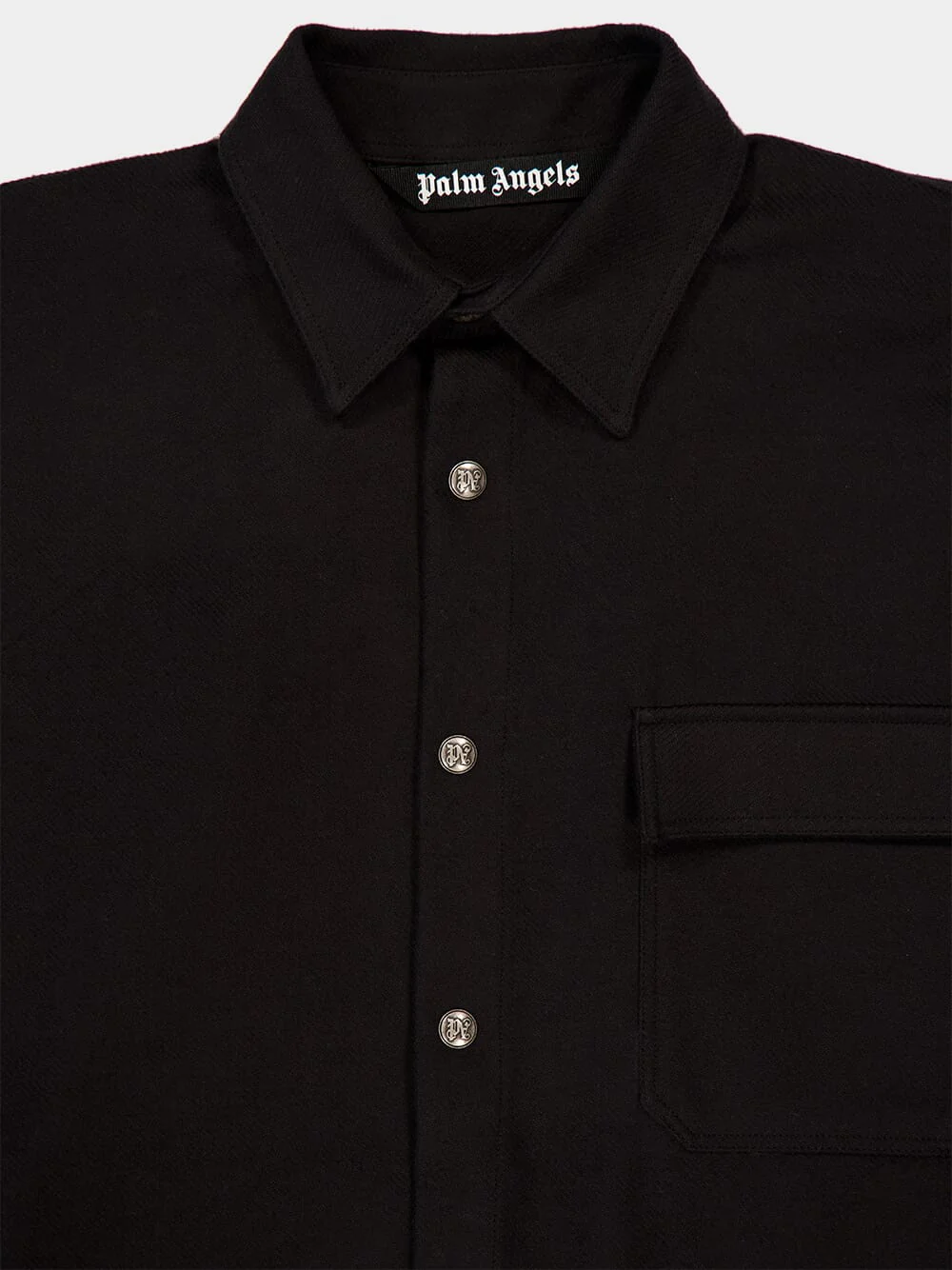 Black Logo Printed Cotton Shirt - Image 3