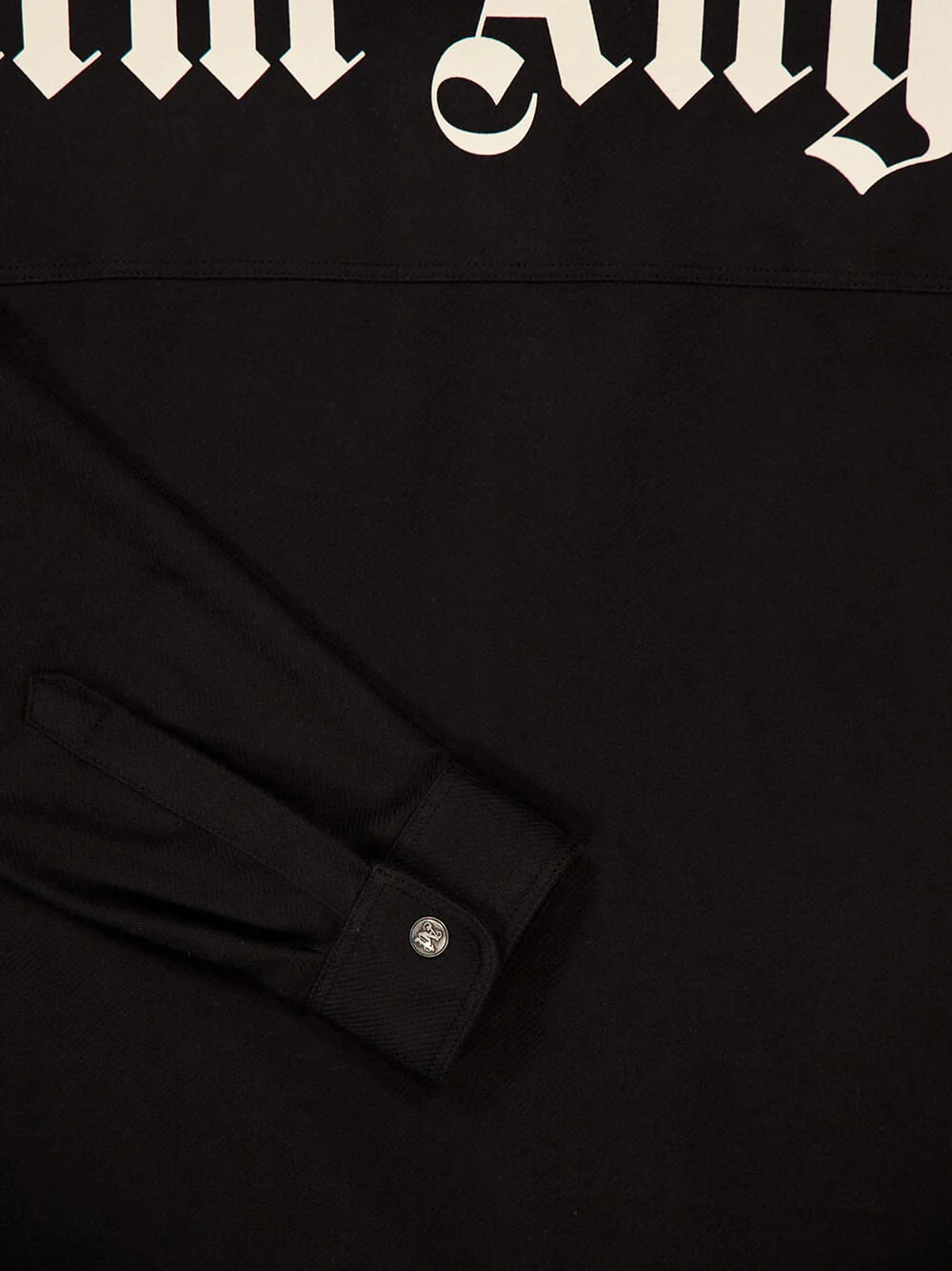 Black Logo Printed Cotton Shirt - Image 4