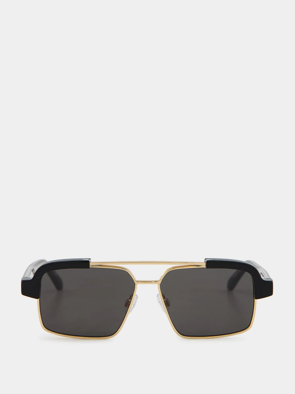 Black Panorama Rectangular Sunglasses - Image 2