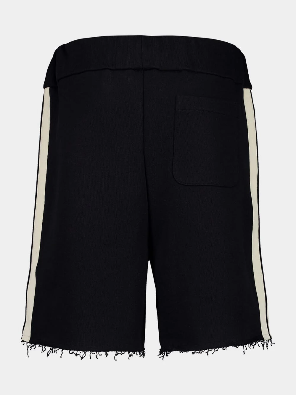 Black Sweat Shorts with Curved Logo - Image 2