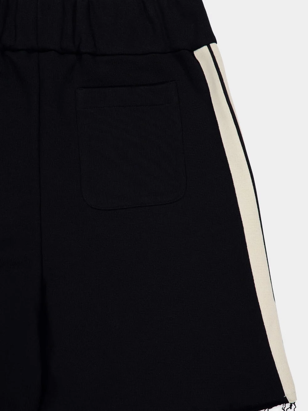 Black Sweat Shorts with Curved Logo - Image 4