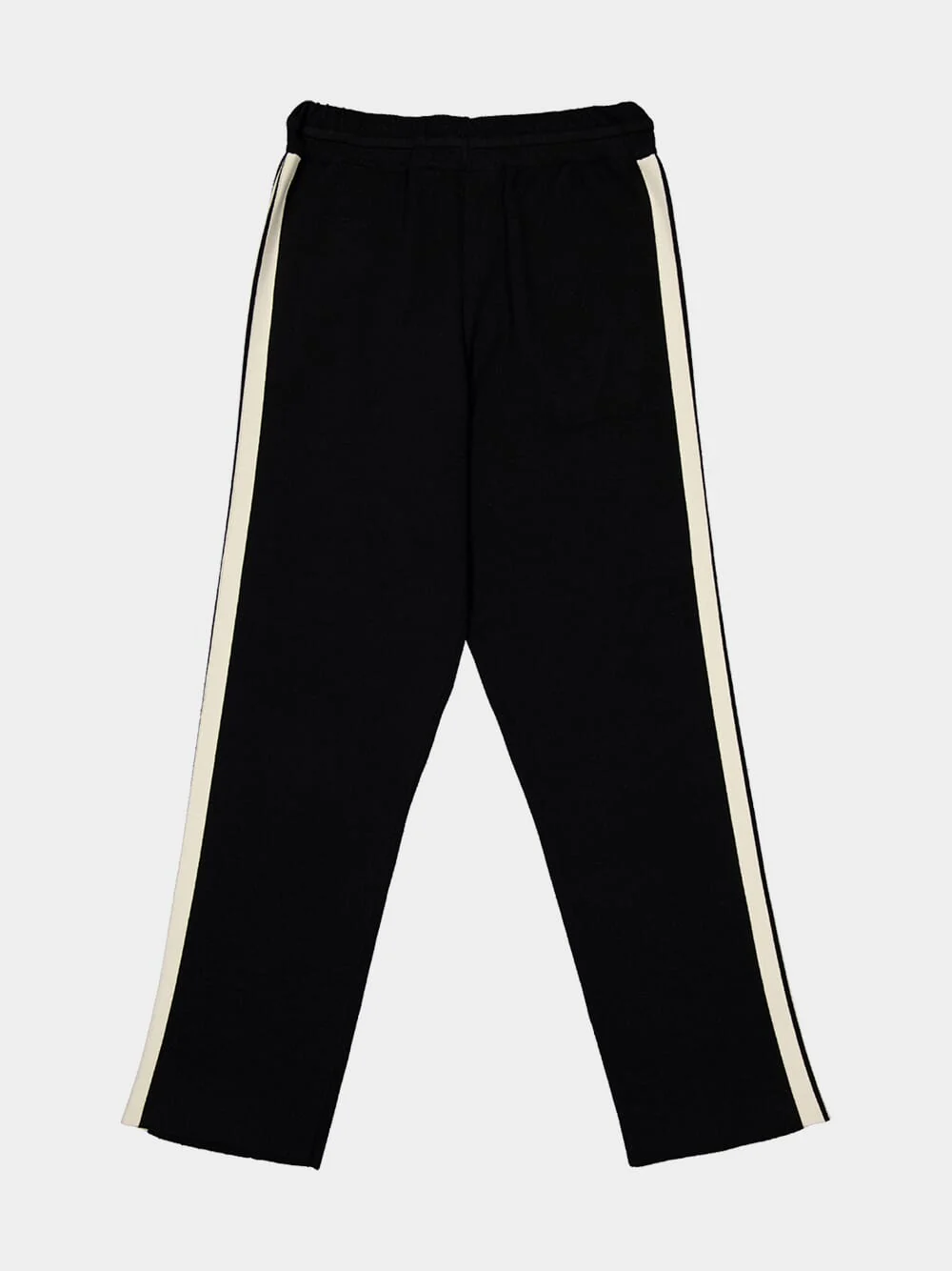 Black Track Pants with Classic Logo Knit Embroidery - Image 5