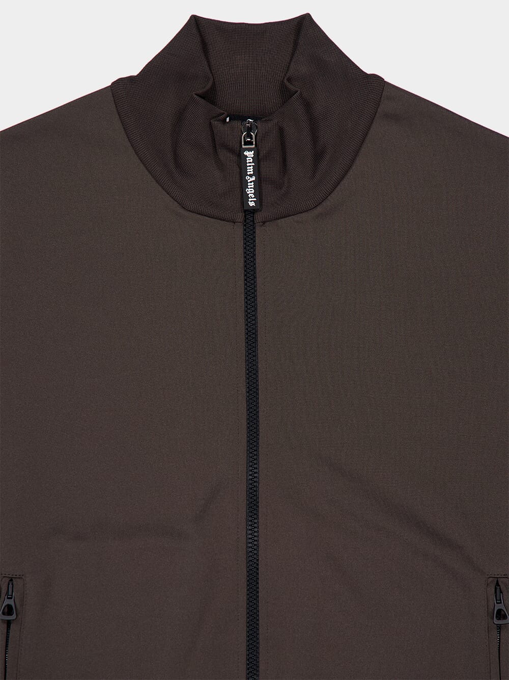 Brown Curved Logo Track Jacket - Image 11