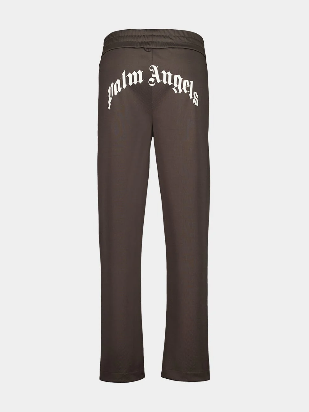 Brown Curved Logo Track Pants - Image 3