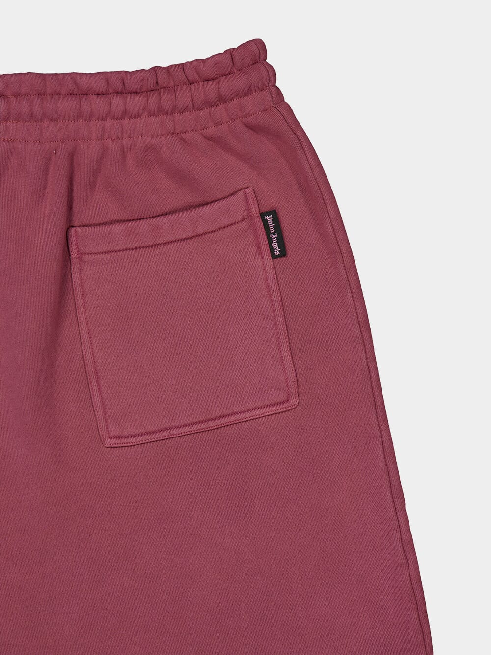 Burgundy Cotton Logo Waist Sweatshorts - Image 4