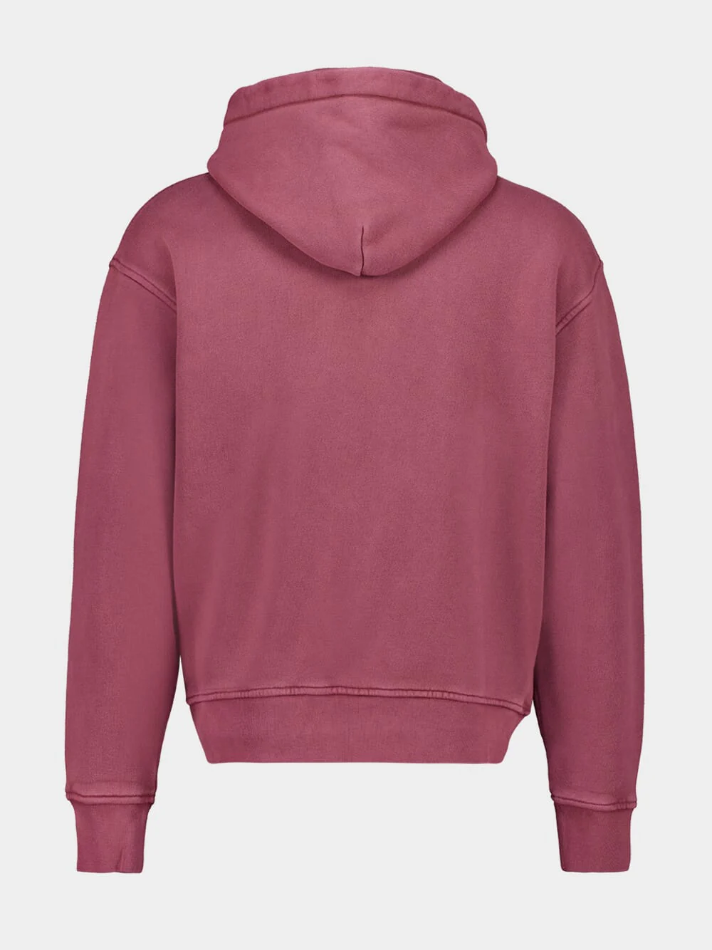 Burgundy Hooded Sweatshirt with Red Neck Logo - Image 2