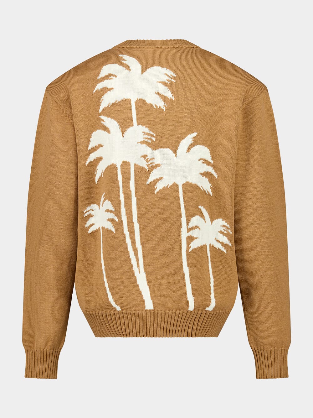 Camel Palm Tree Intarsia Crewneck Jumper - Image 2