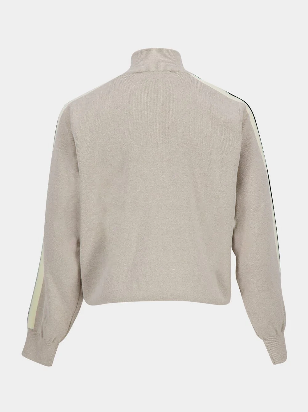 Beige Wool-Cashmere Track Jacket - Image 3