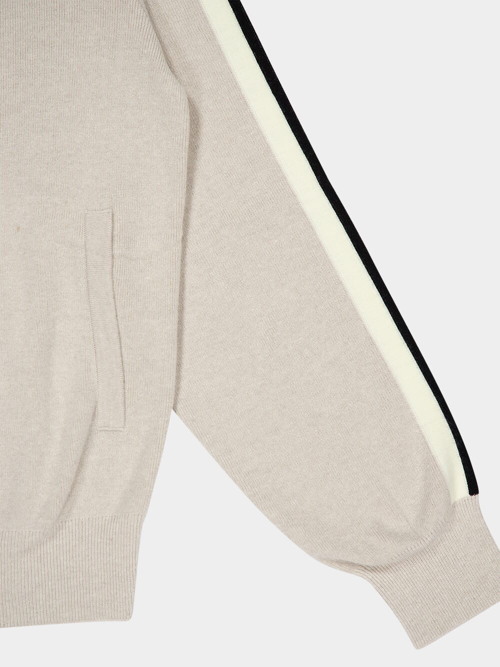 Beige Wool-Cashmere Track Jacket - Image 6
