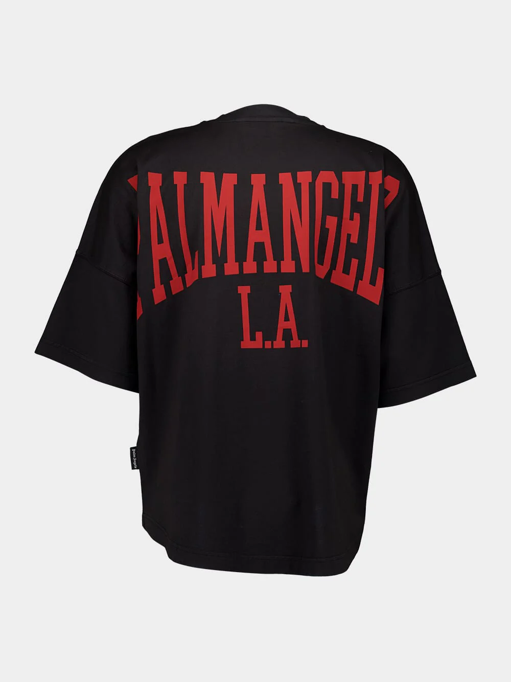 Black College T-Shirt with Logo Print - Image 3