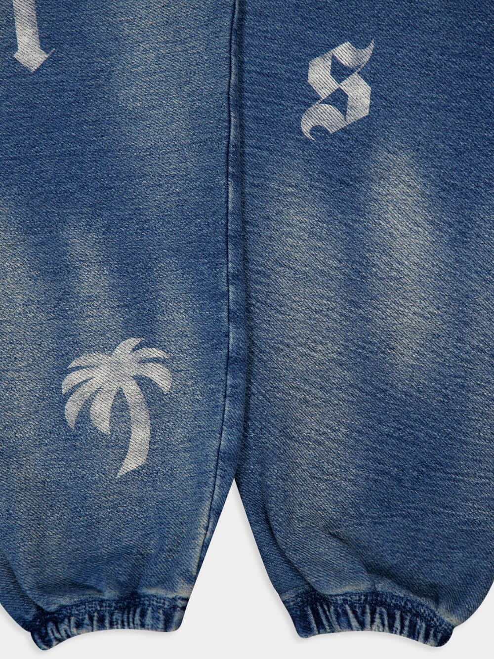 Blue Logo Washed Sweatpants - Image 4