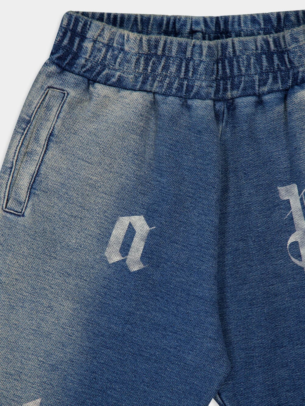 Blue Logo Washed Sweatpants - Image 7