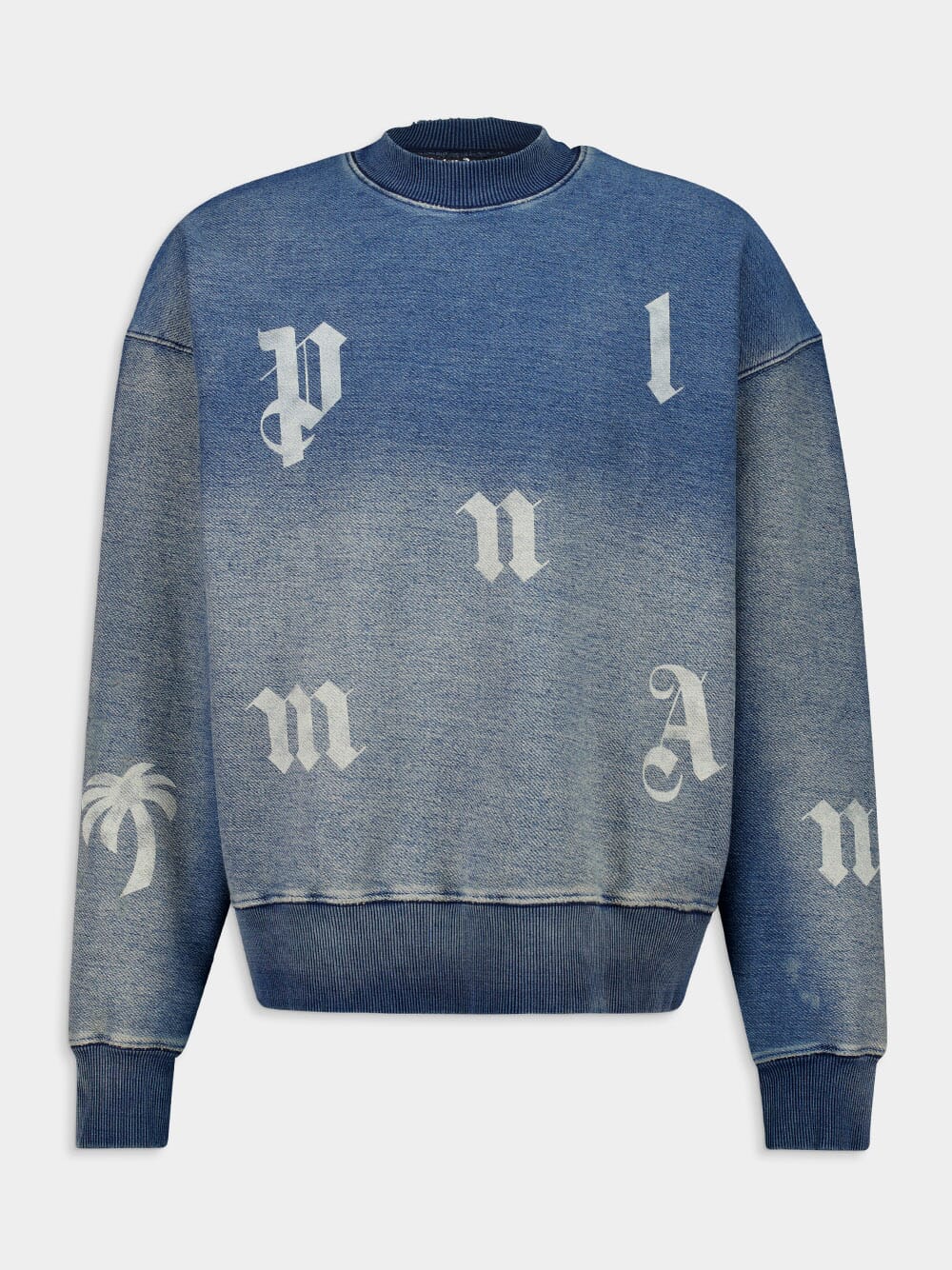 Blue Logo Washed Sweatshirt - Image 8