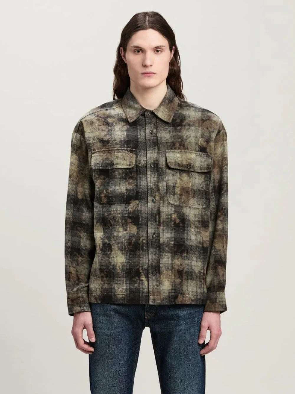 Curved Logo Check Shirt - Image 2