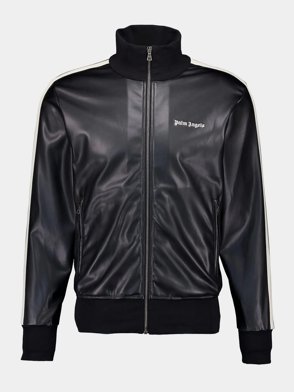 Leather-Effect Track Jacket