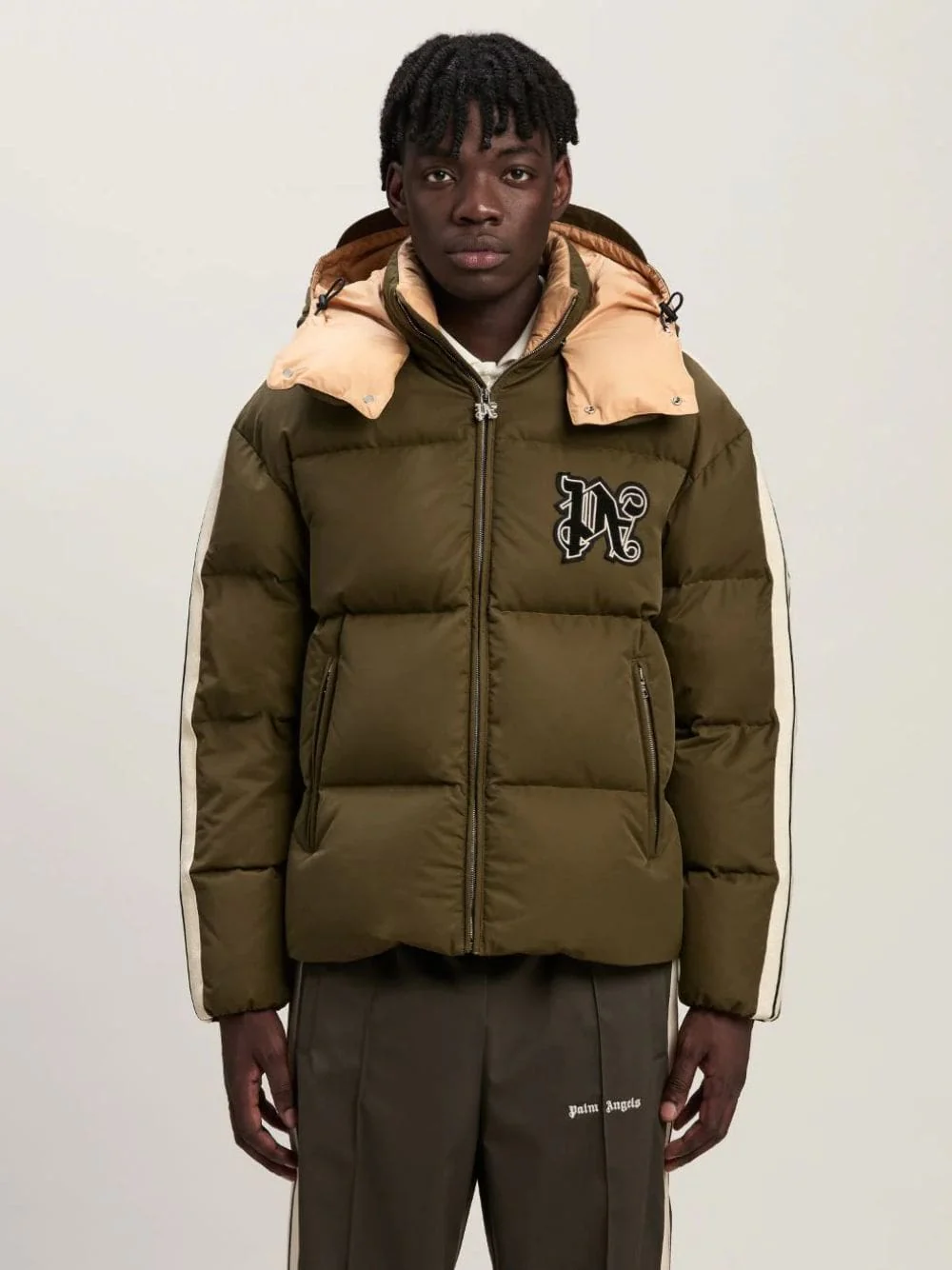 Military Green Monogram Down Jacket - Image 2