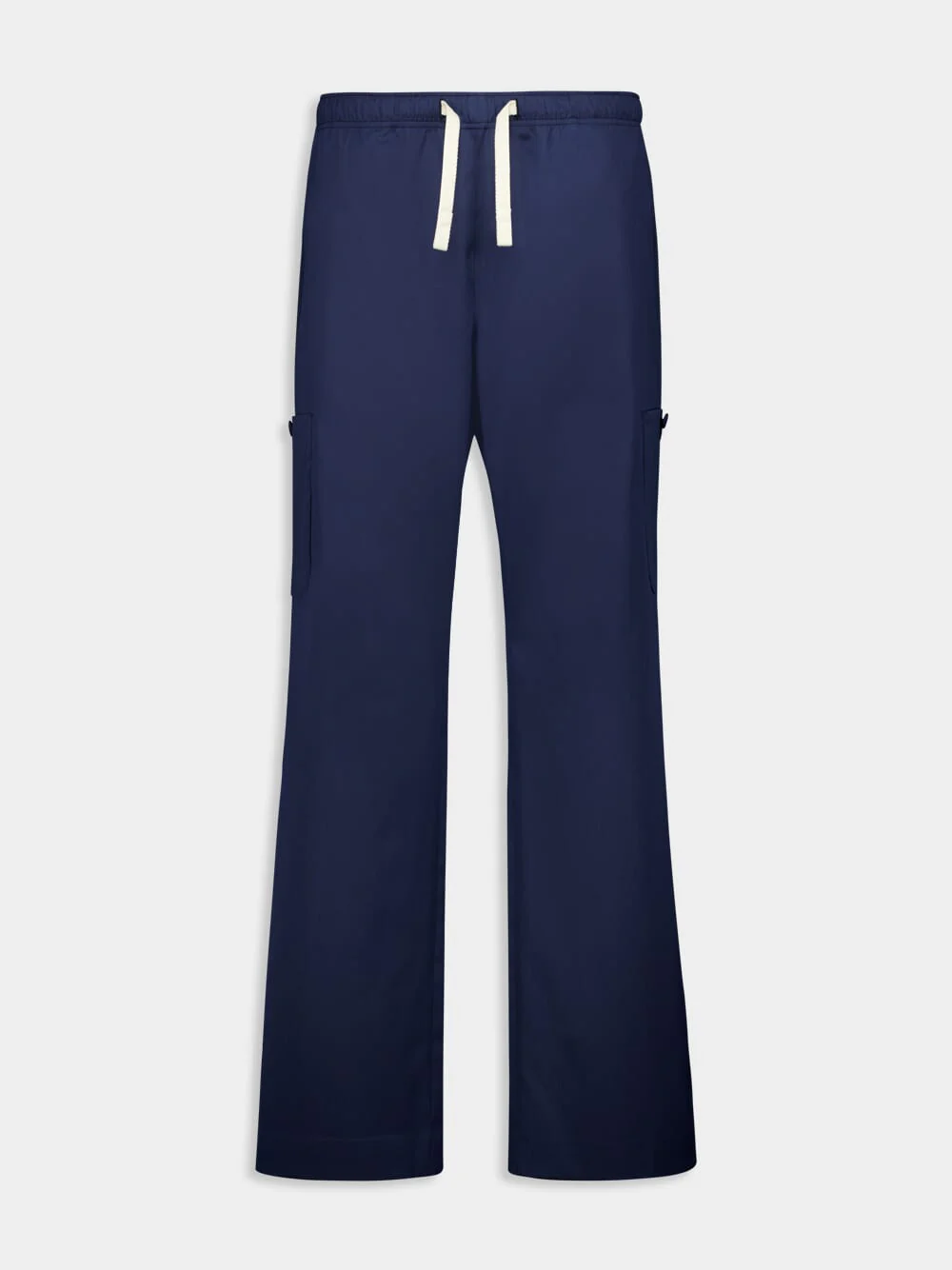 Navy Blue Monogram Loose-Fit Utility Pants