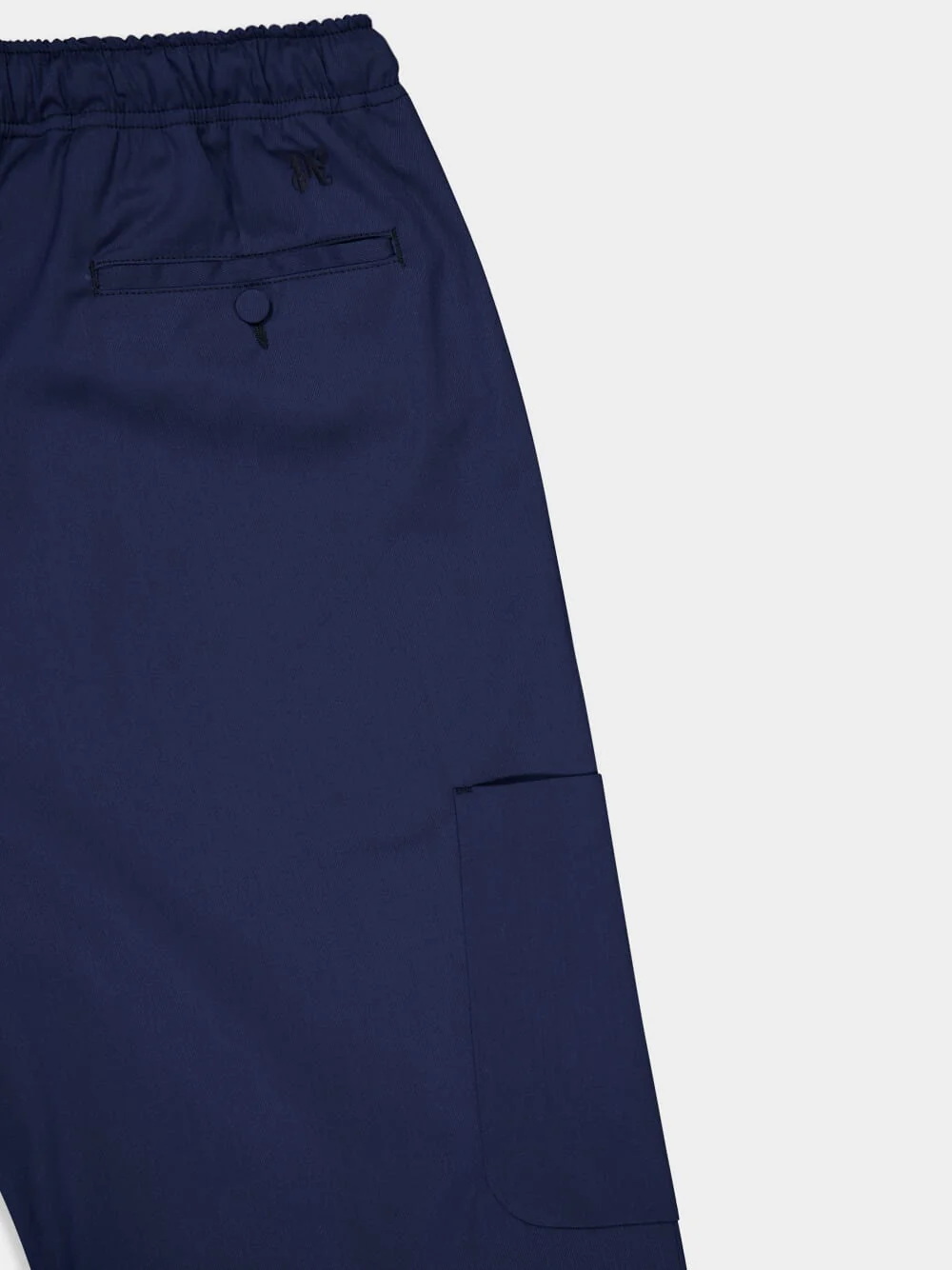 Navy Blue Monogram Loose-Fit Utility Pants - Image 5