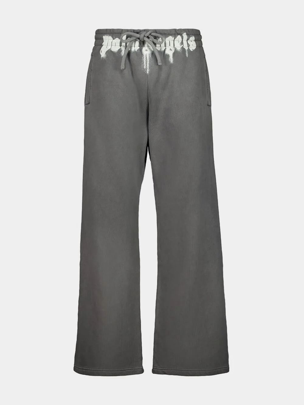 Dark Grey Cotton Logo Waist Sweatpants