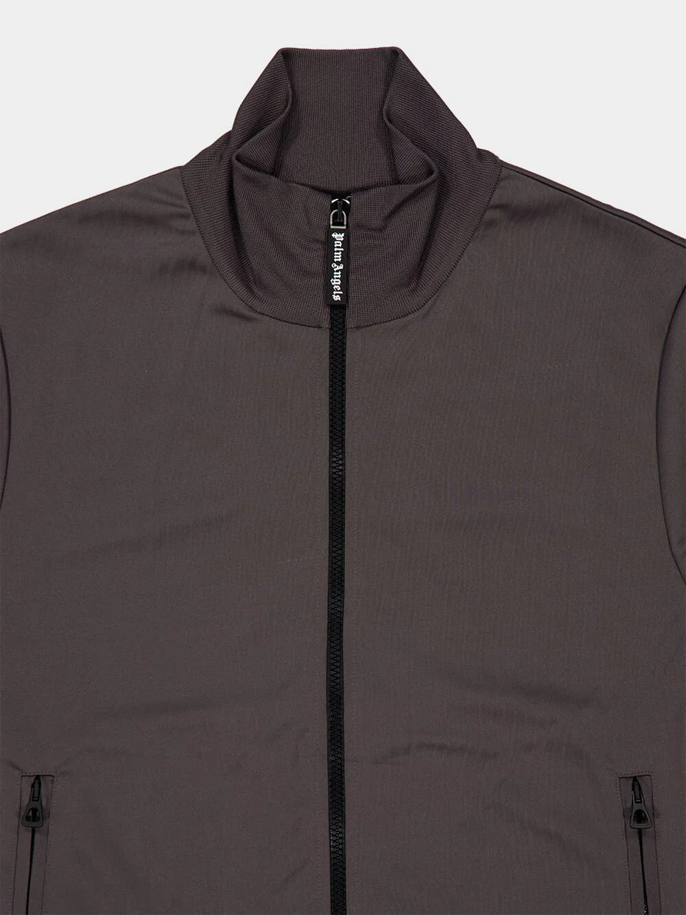 Dark Grey Track Jacket with Back Curved Logo - Image 3