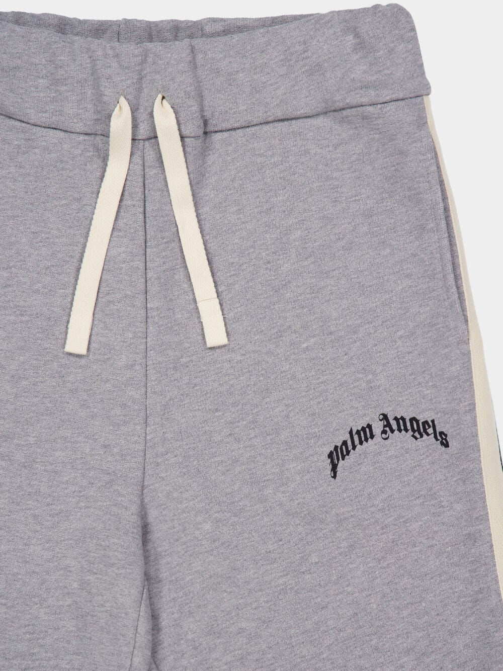 Grey Casual Fit Sweatpants with Curved Logo - Image 3
