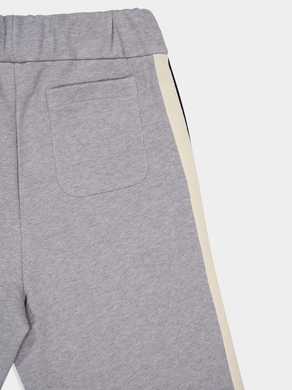 Grey Casual Fit Sweatpants with Curved Logo - Image 4