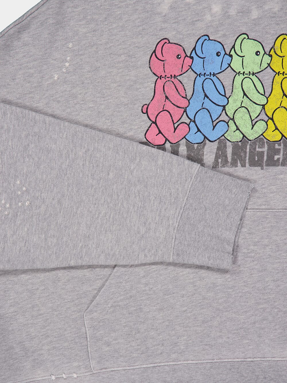 Grey Hooded Sweatshirt with Crossroads Bears Print - Image 6