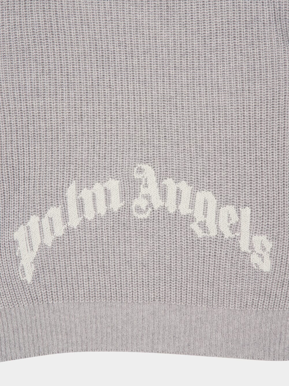 Grey Melange Hooded Wool Knit Sweatshirt - Image 4