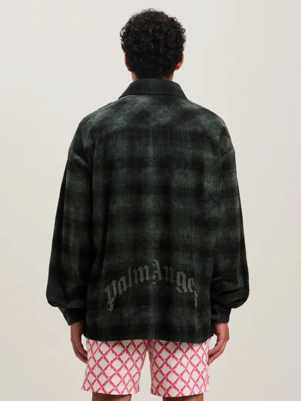 Military Green Curved Logo Check Shirt - Image 10