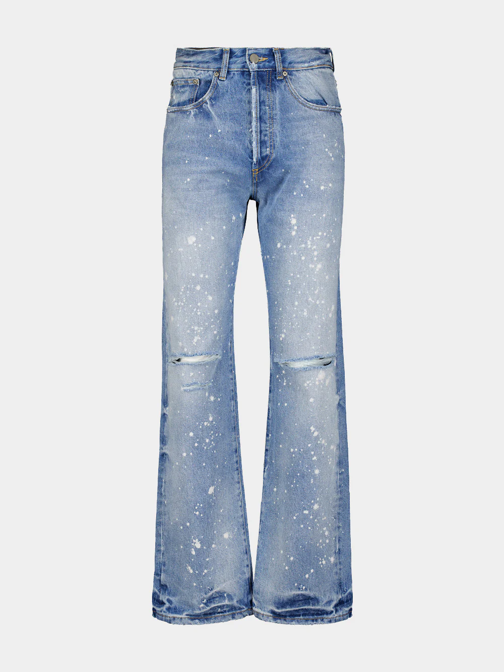 Paint-Splatter Straight Jeans