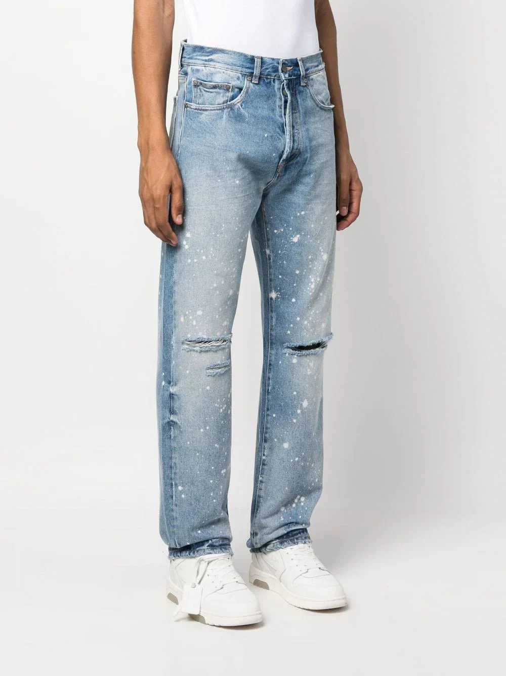 Paint-Splatter Straight Jeans - Image 2