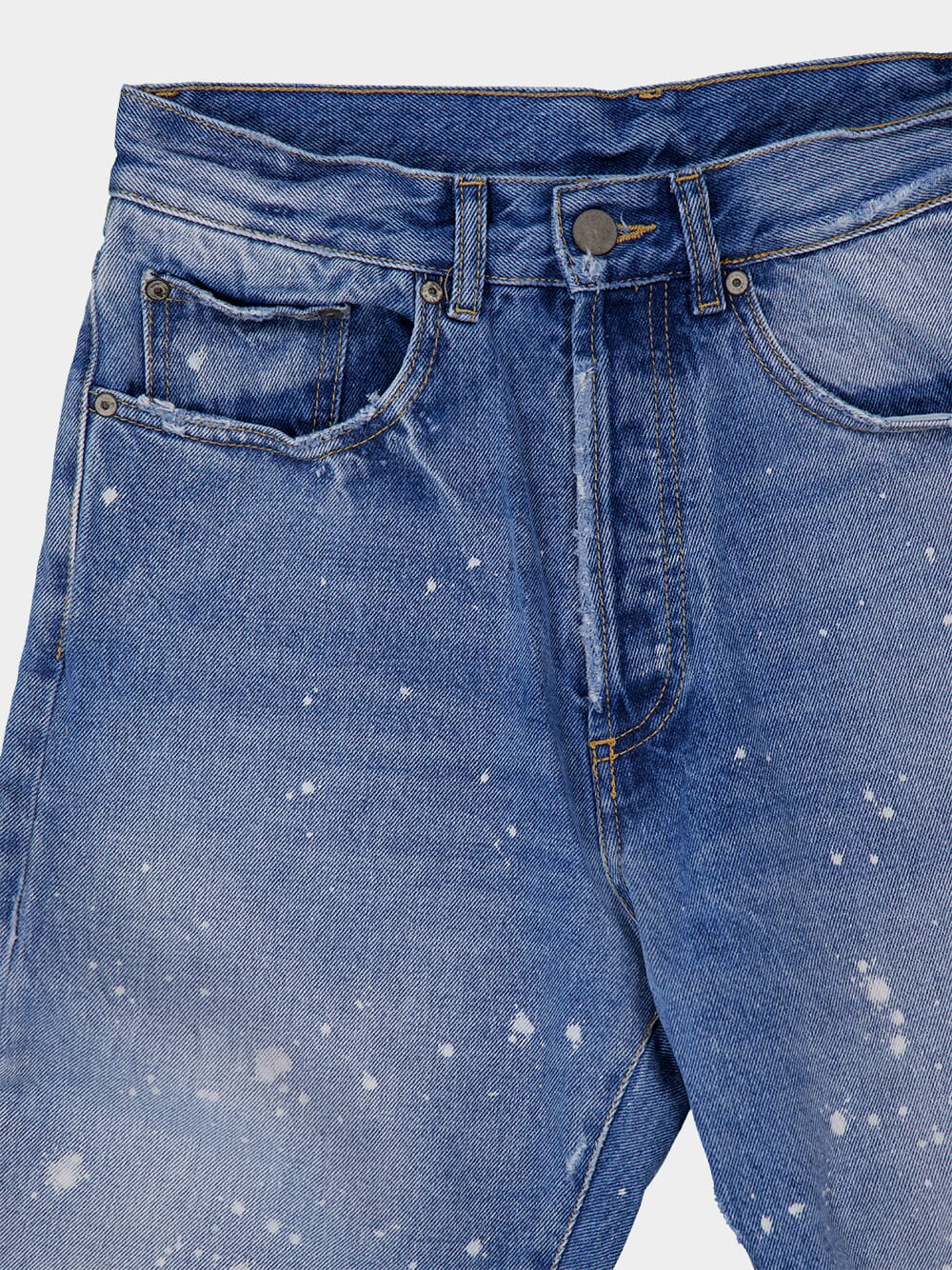 Paint-Splatter Straight Jeans - Image 4