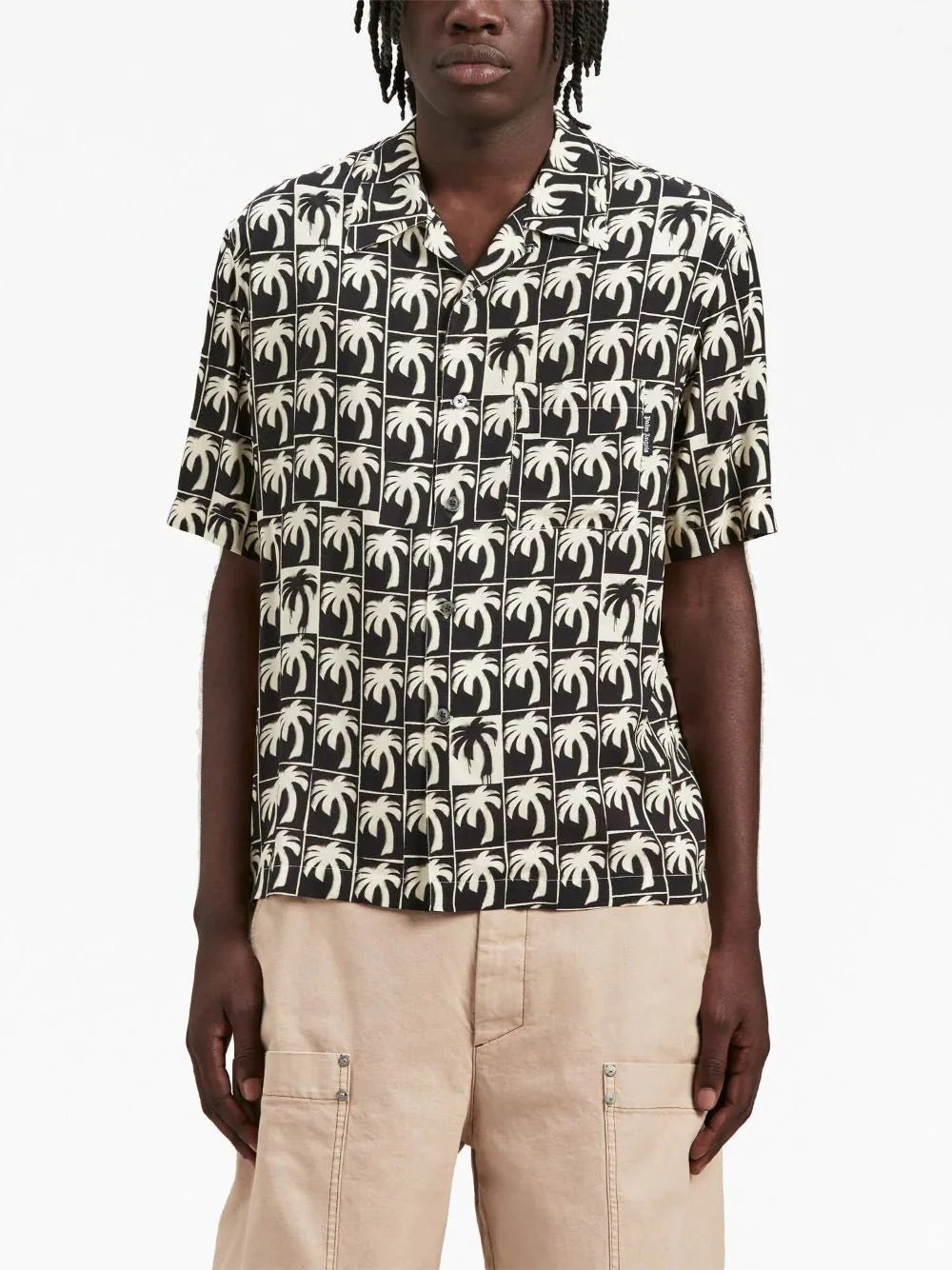 Palm-Tree Print Bowling Shirt - Image 2
