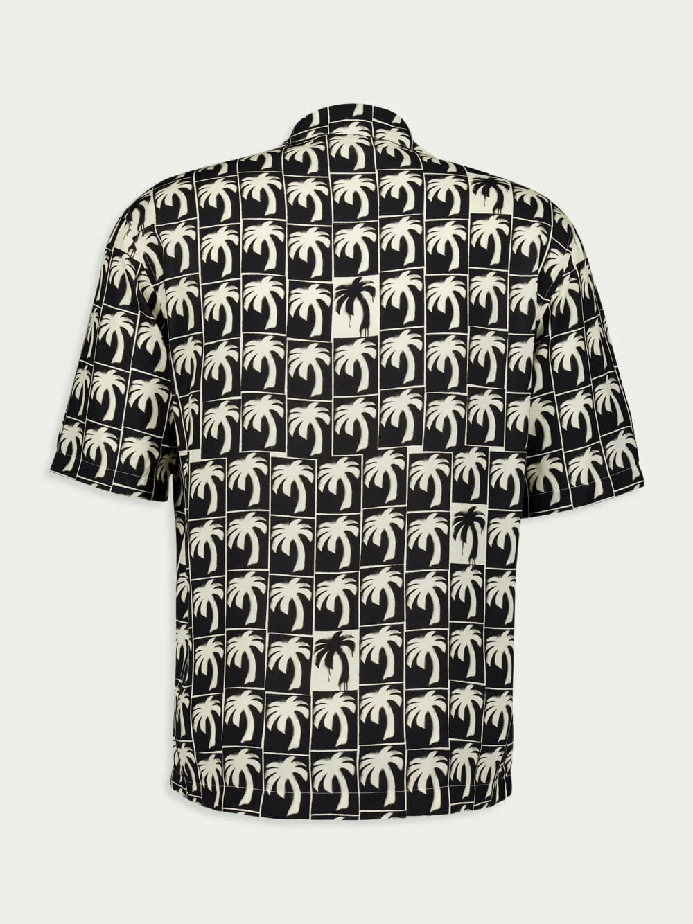 Palm-Tree Print Bowling Shirt - Image 3