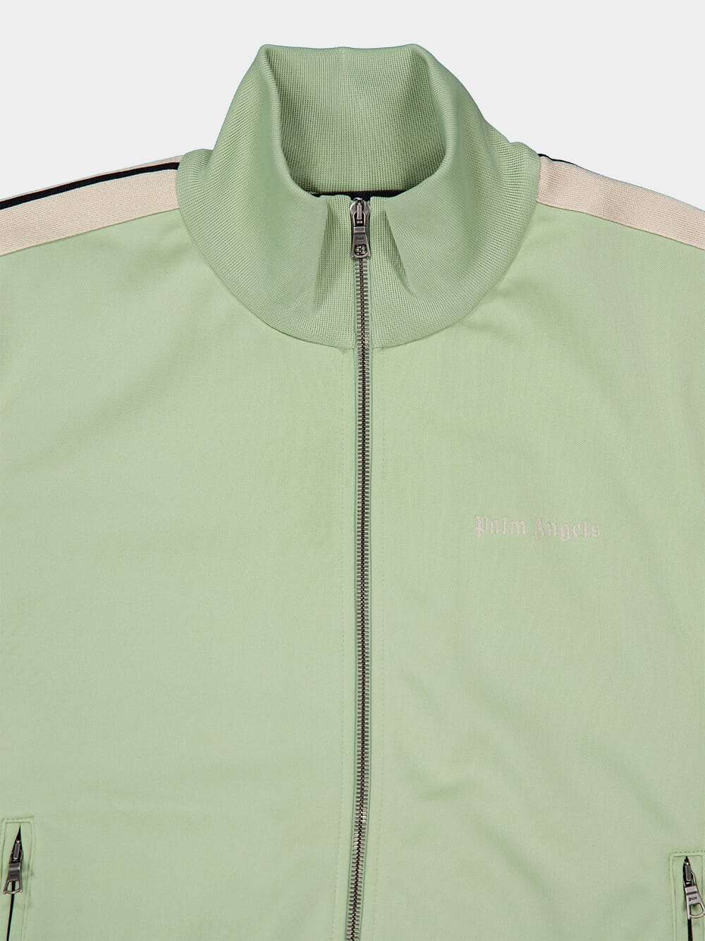 Sage Green Zipped Track Jacket with Logo Embroidery - Image 5