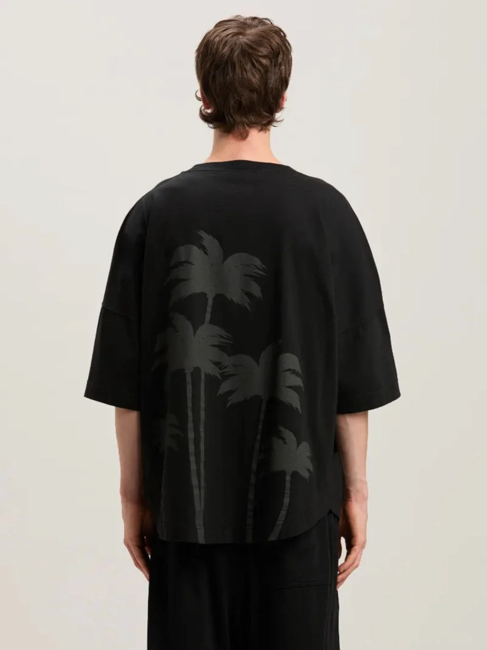 Vintage Black Oversized Palm T-Shirt - Image 3