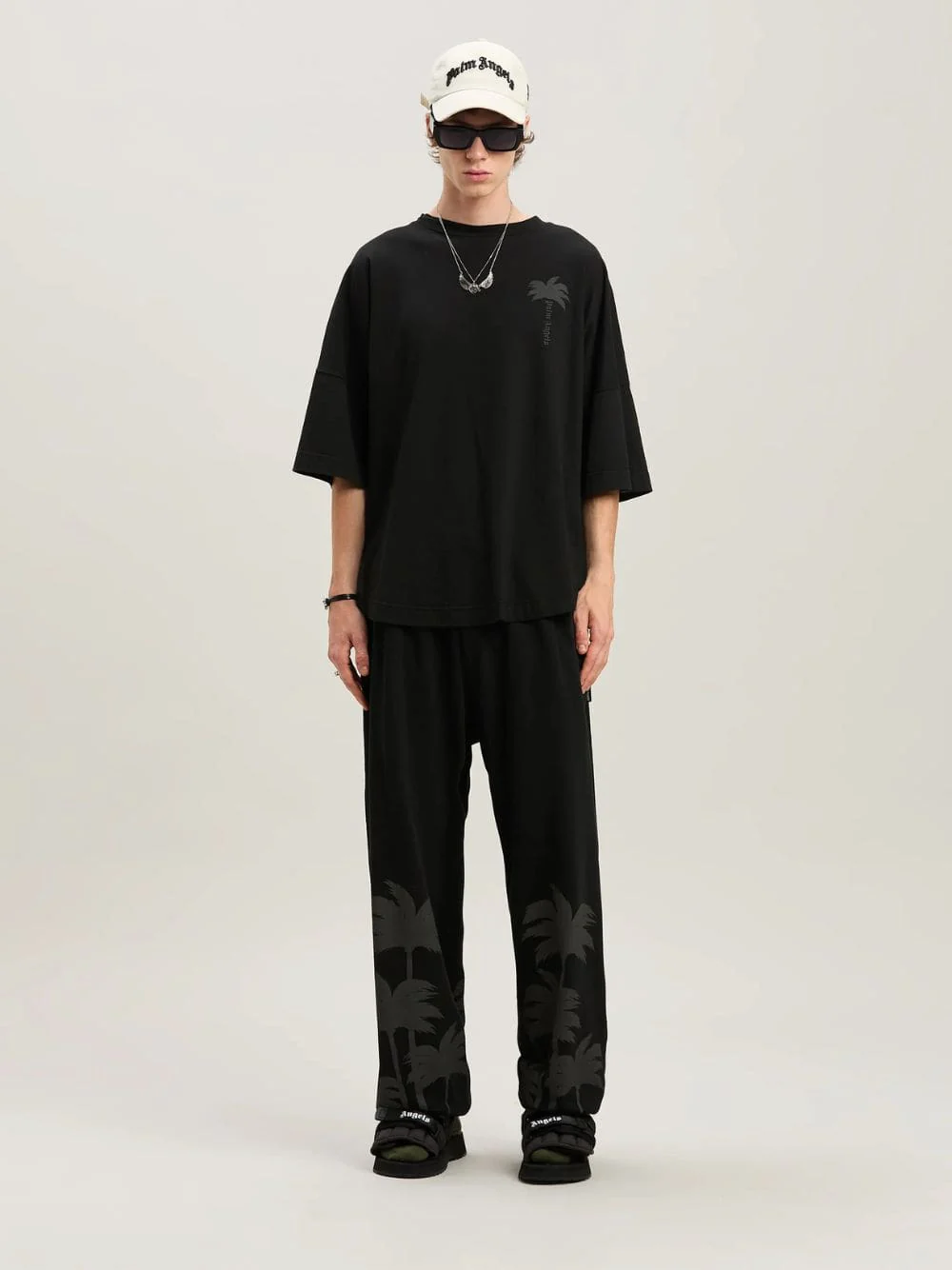 Vintage Black Oversized Palm T-Shirt - Image 9
