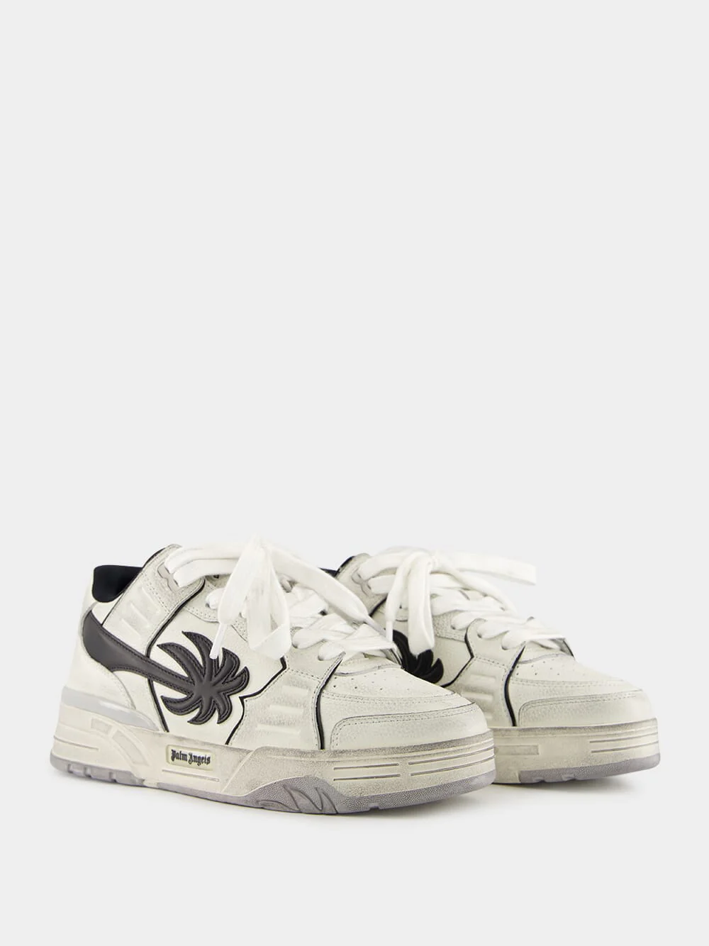 White and Black Venice Worn-Out Sneakers - Image 3