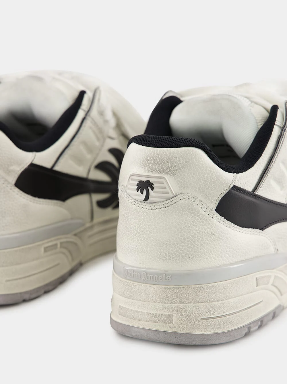 White and Black Venice Worn-Out Sneakers - Image 6
