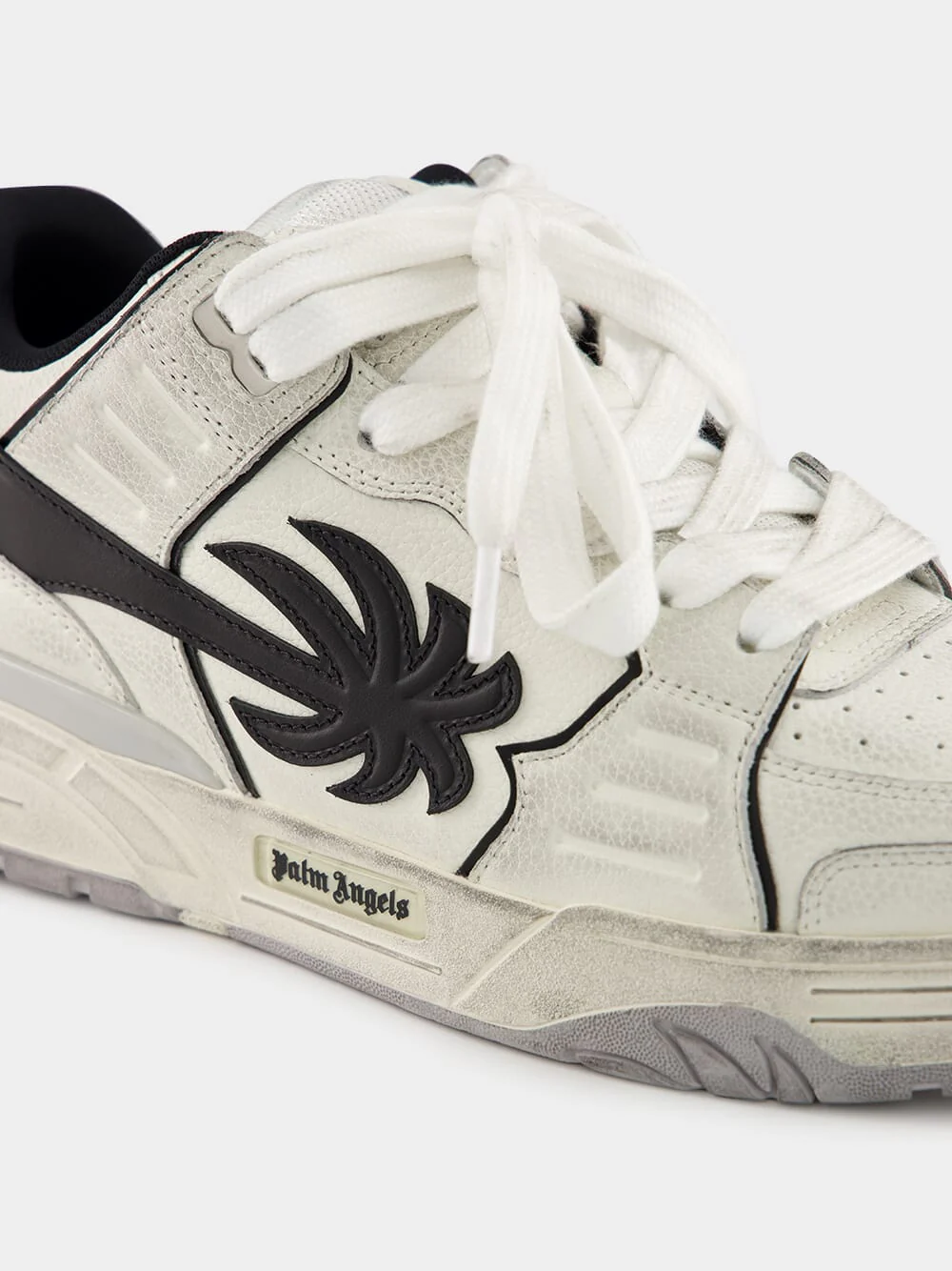 White and Black Venice Worn-Out Sneakers - Image 7