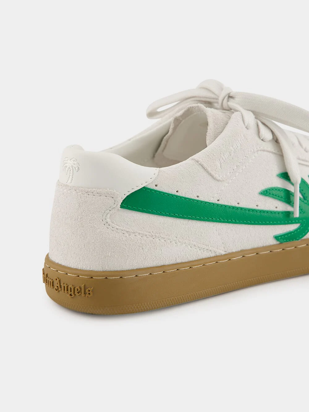 White and Green New Palm 1 Suede Sneakers - Image 6