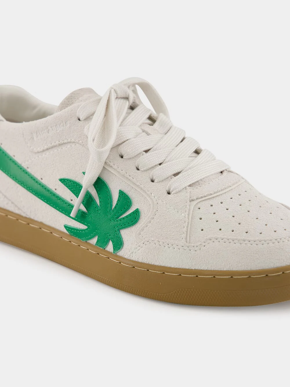 White and Green New Palm 1 Suede Sneakers - Image 7