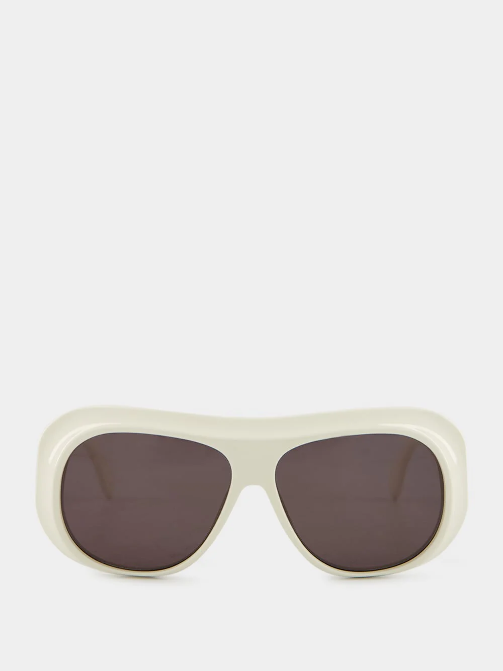 White Elfin Oversized Pilot Sunglasses