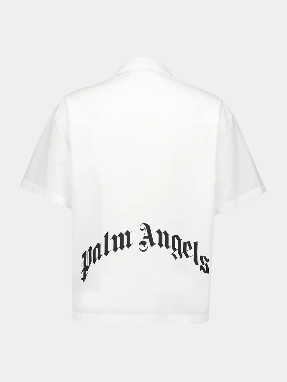 White Shirt with Curved Logo - Image 2